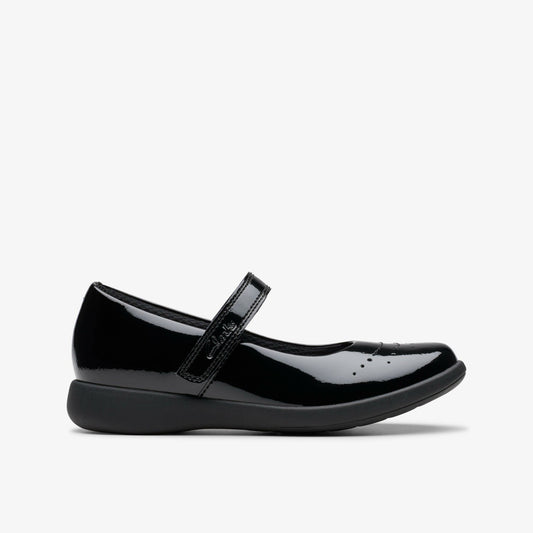 Etch Gem Kid Black Patent - Clarks Kids