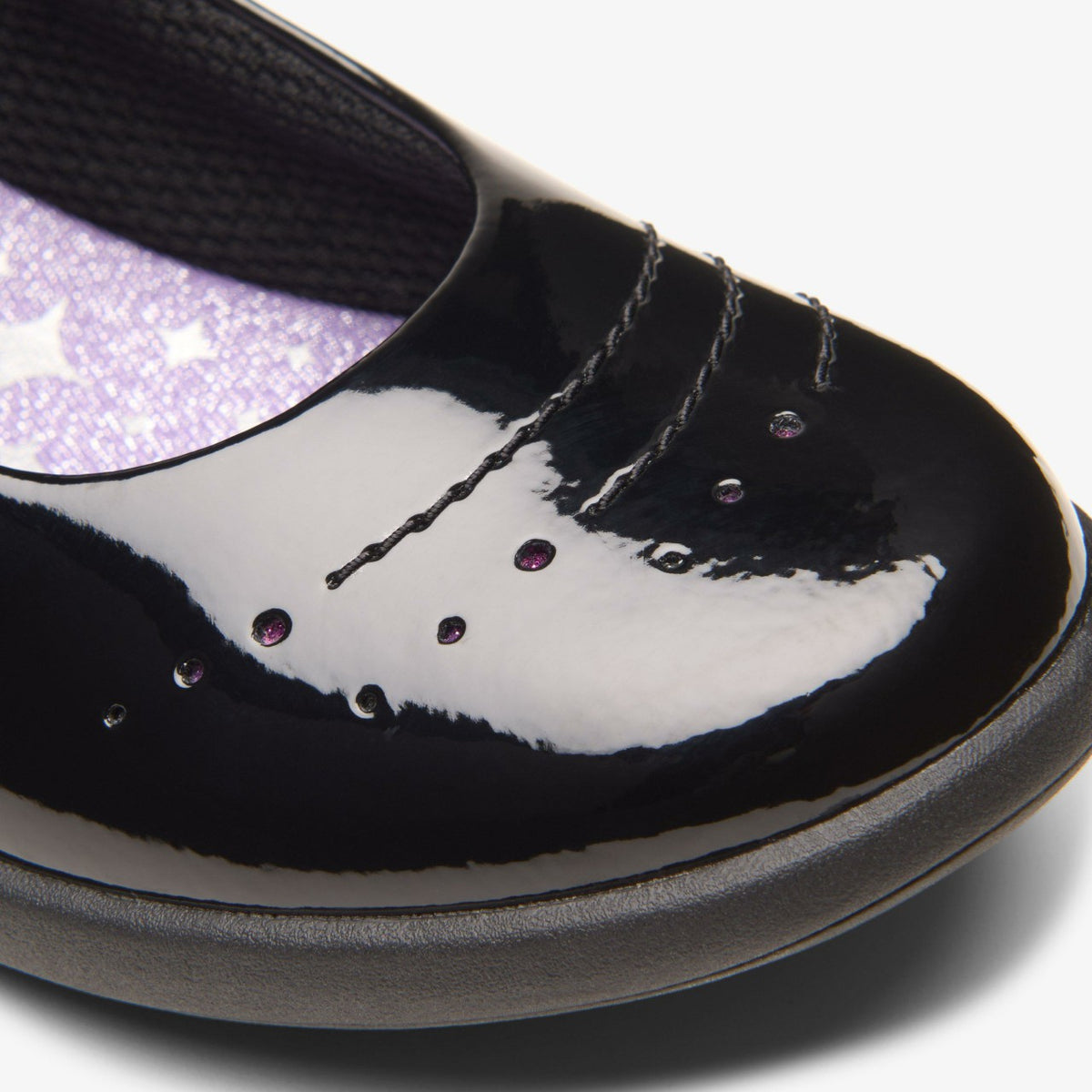 Etch Gem Kid Black Patent - Clarks Kids