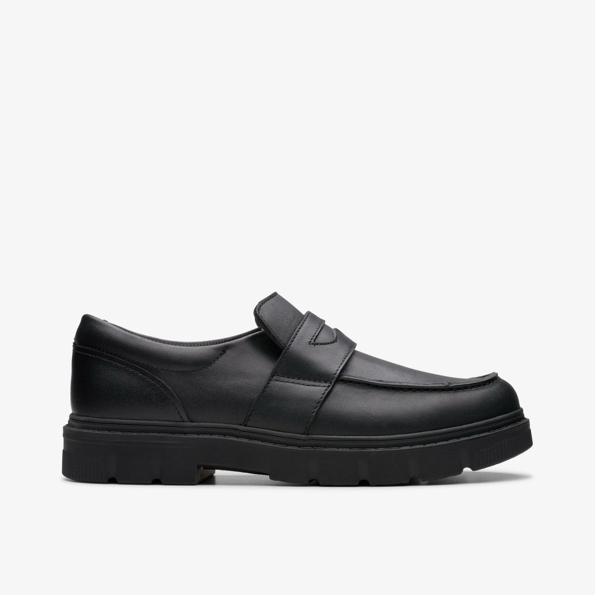 Lorcam Craft Youth Black Leather - Clarks Kids
