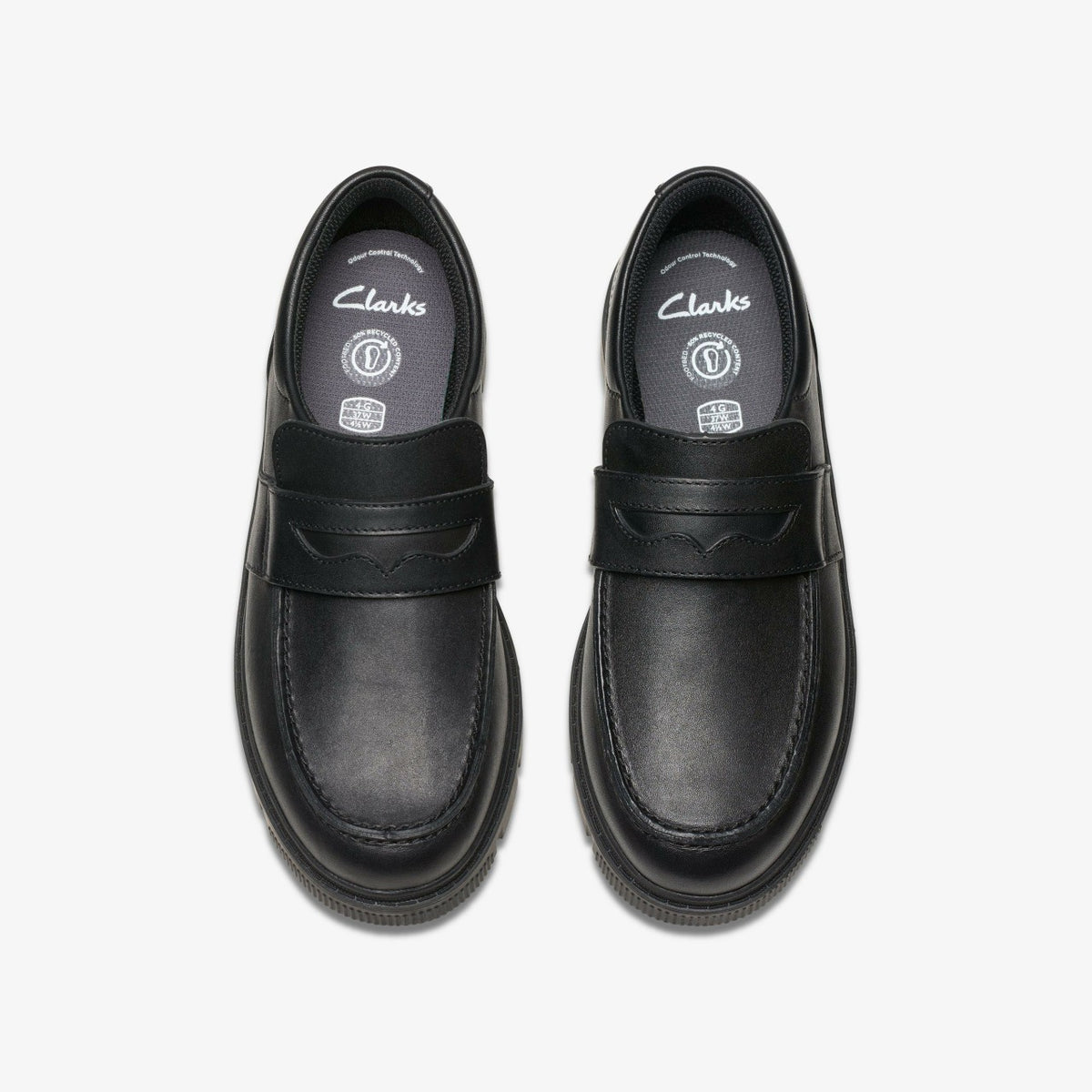 Lorcam Craft Youth Black Leather - Clarks Kids