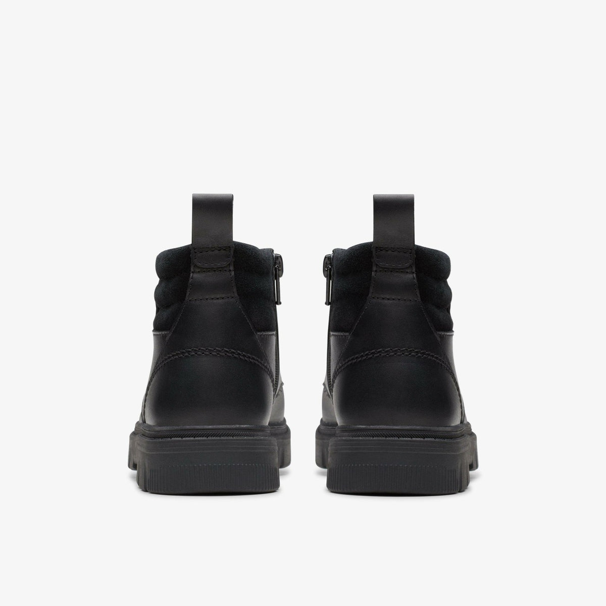 Lorcam Trail Youth Black Leather - Clarks Kids