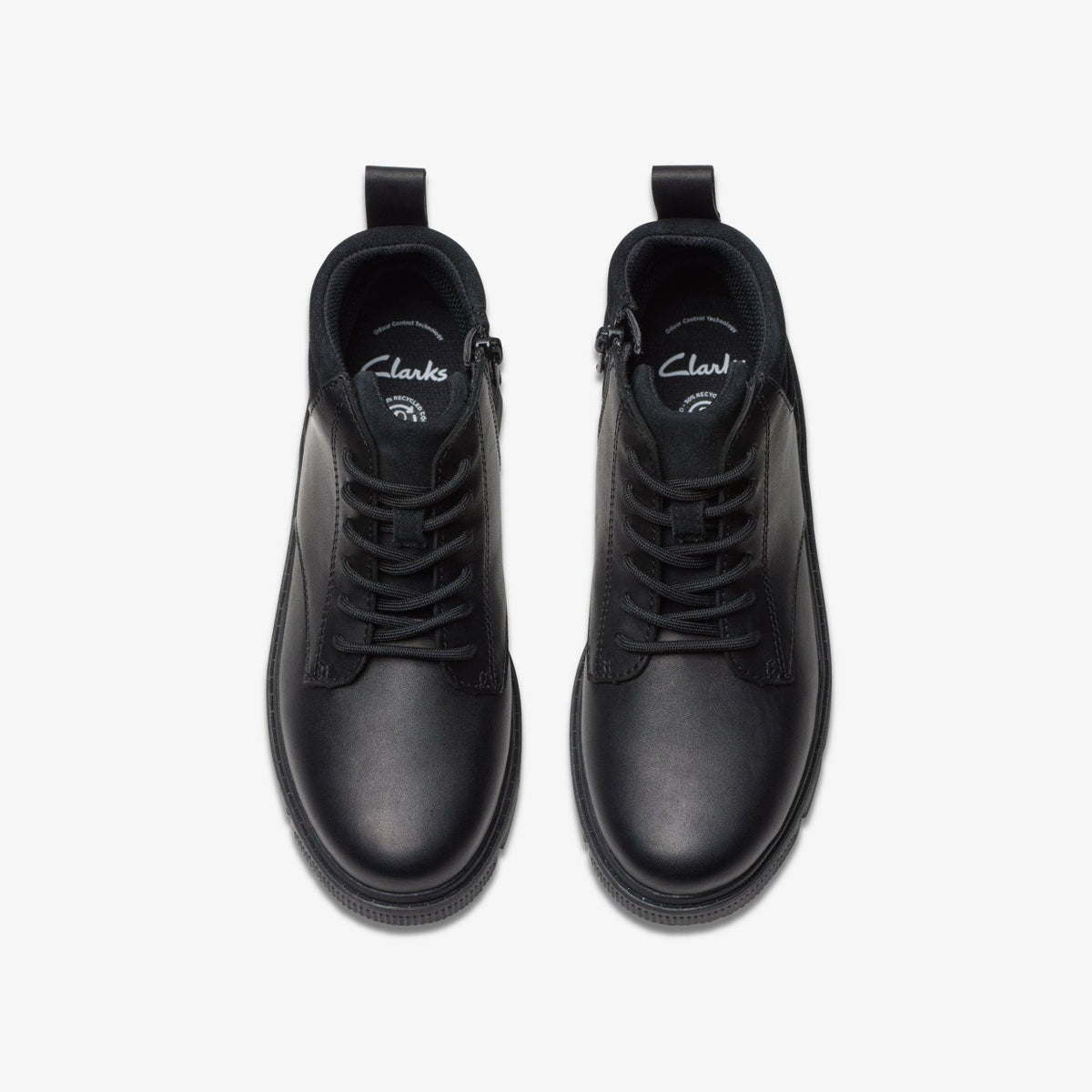 Lorcam Trail Youth Black Leather - Clarks Kids