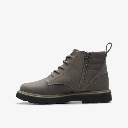 Lorcam Trail Older Dark Grey - Clarks Kids