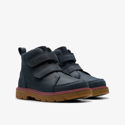 Lorcam Hi Older Navy - Clarks Kids