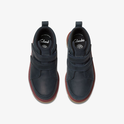 Lorcam Hi Older Navy - Clarks Kids