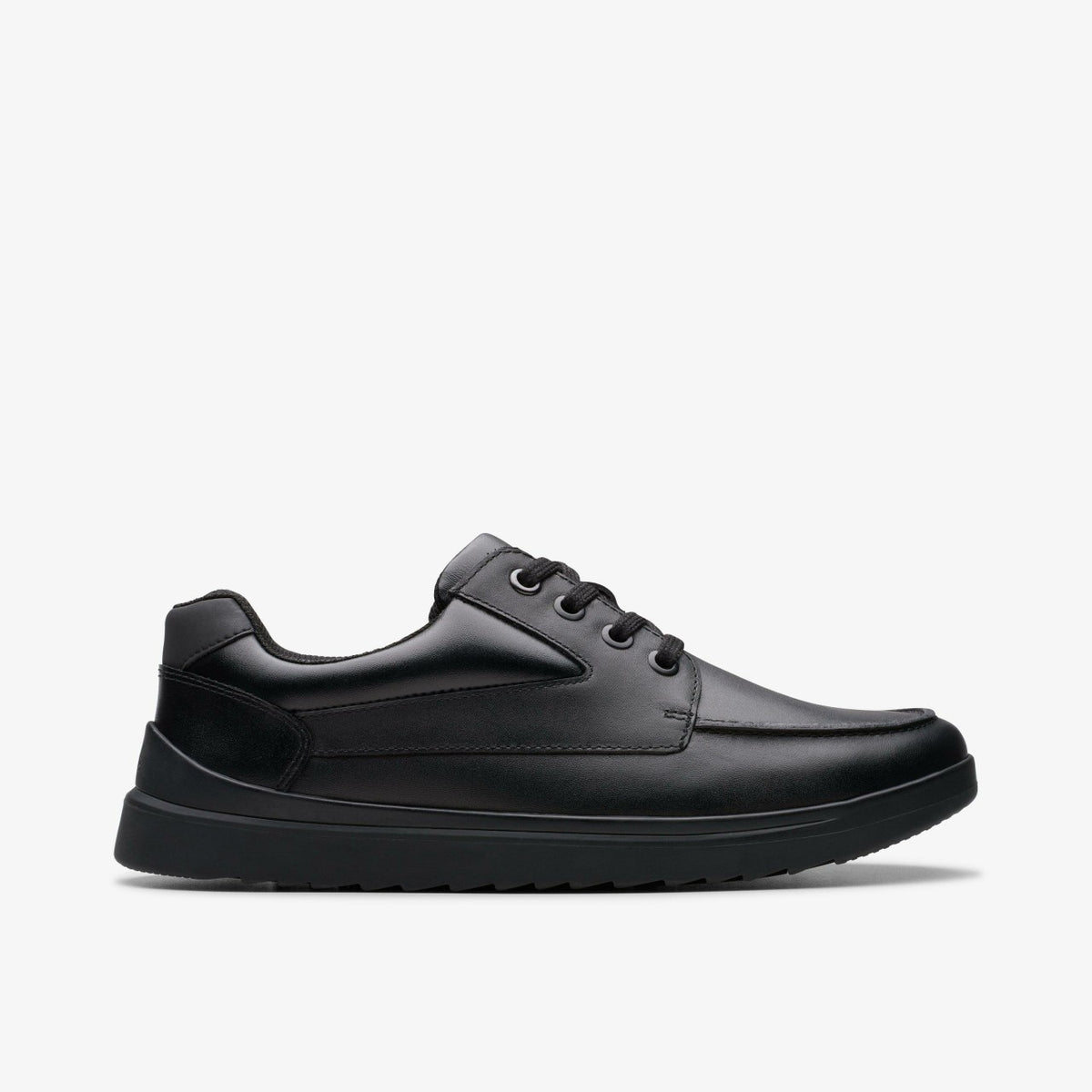 Keelan Flare Youth Black Leather - Clarks Kids