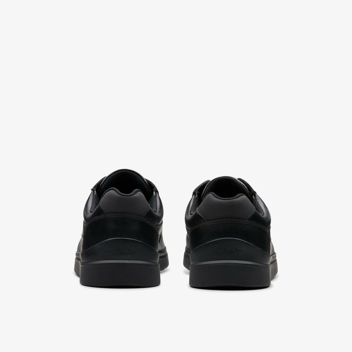 Keelan Flare Youth Black Leather - Clarks Kids