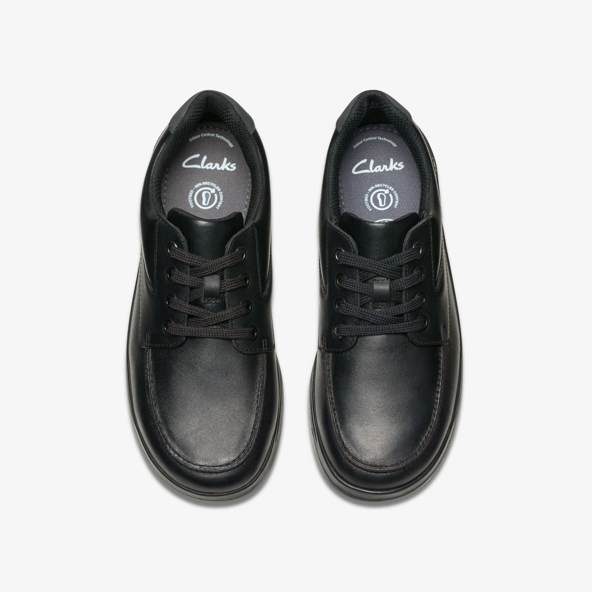 Keelan Flare Youth Black Leather - Clarks Kids