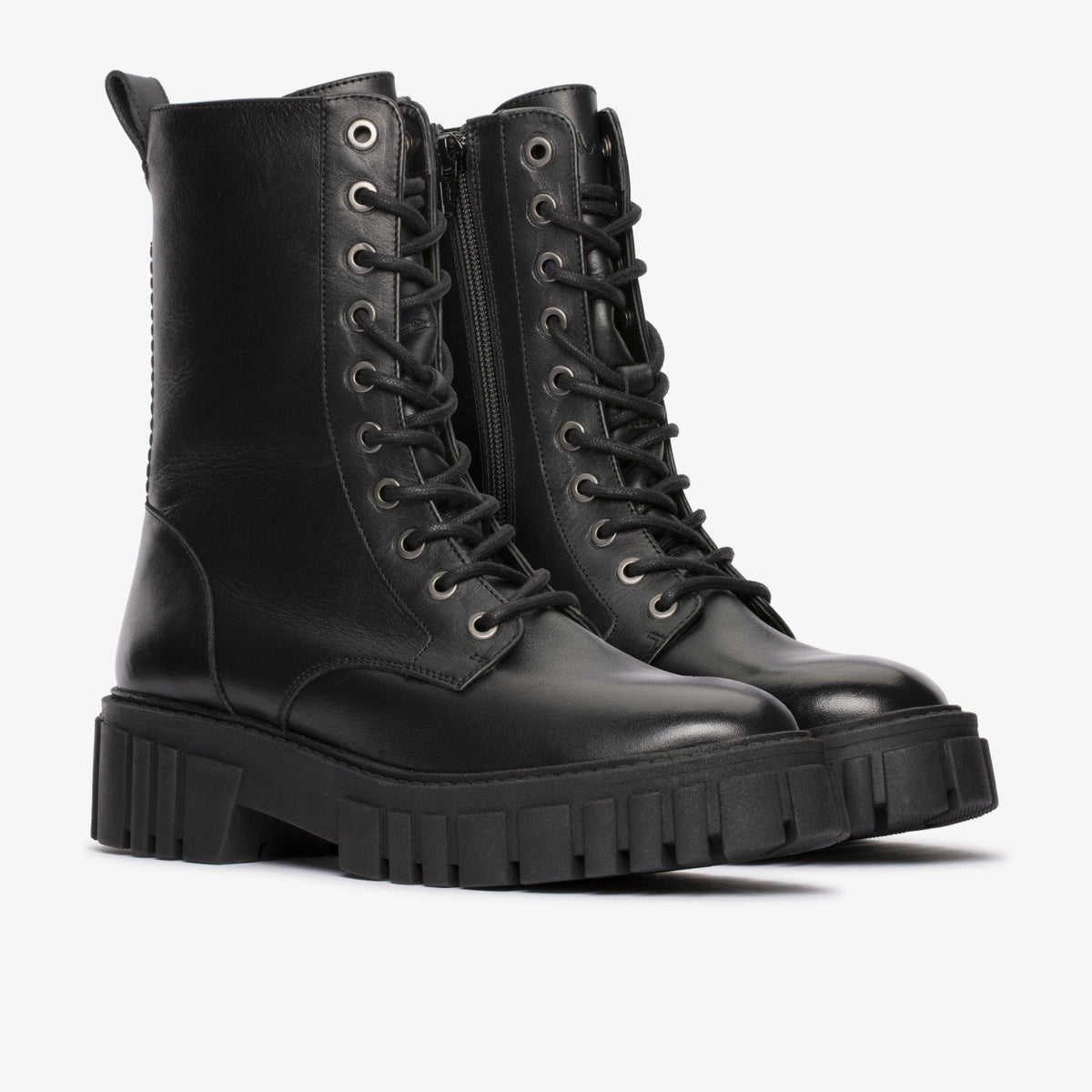 Page Lace Boot Black Leather - Clarks Women