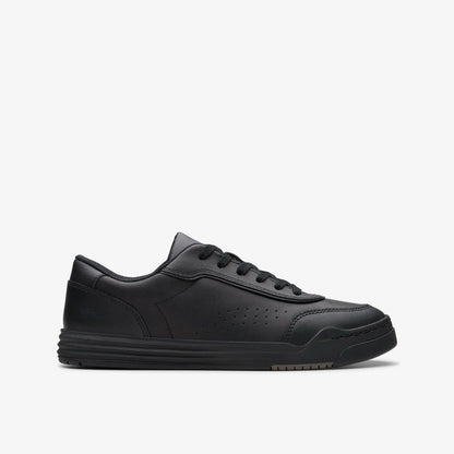 Urban Solo Older Black Leather - Clarks Kids