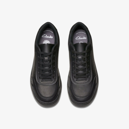 Urban Solo Older Black Leather - Clarks Kids