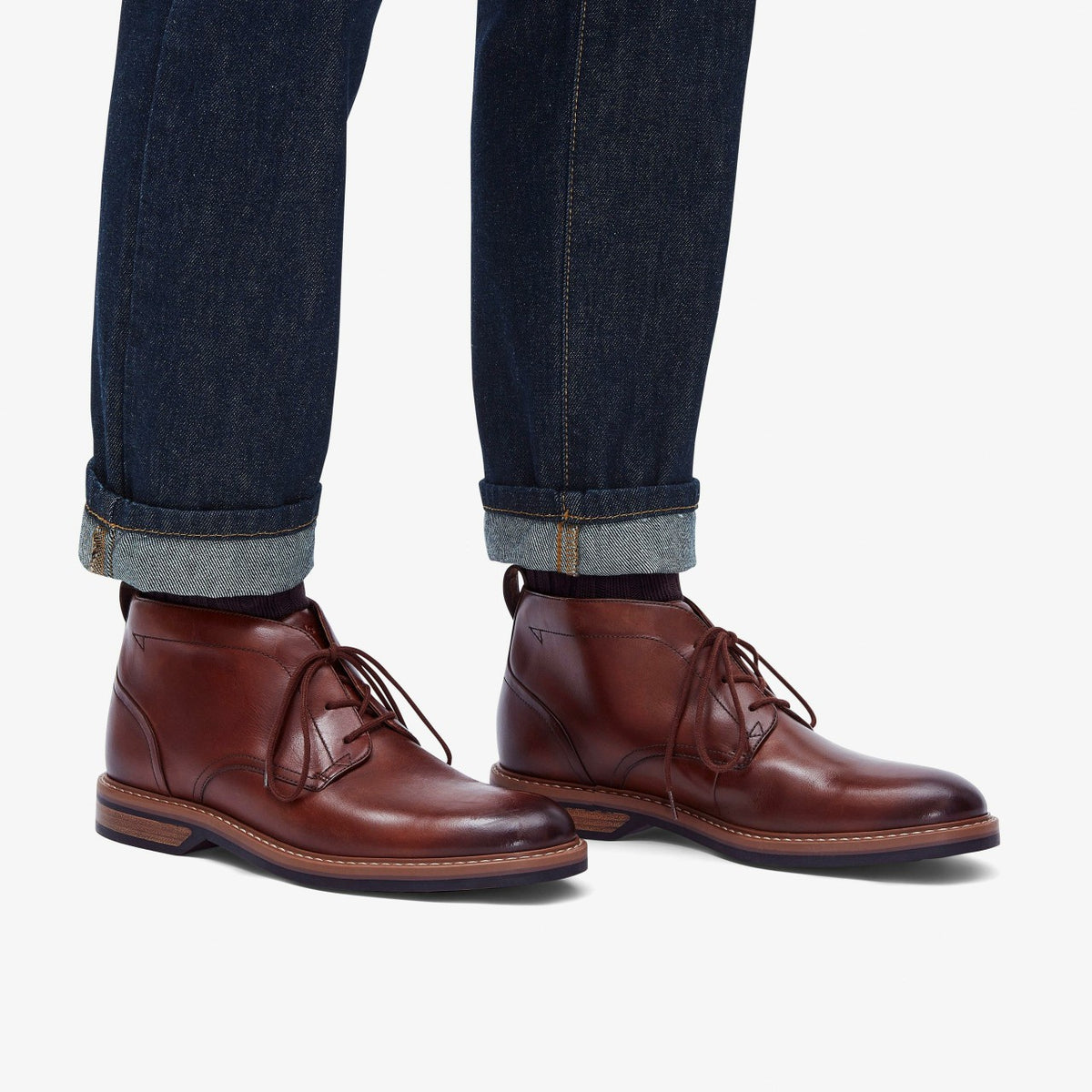 Aldwin Chukka Mid Tan Leather - Clarks Men
