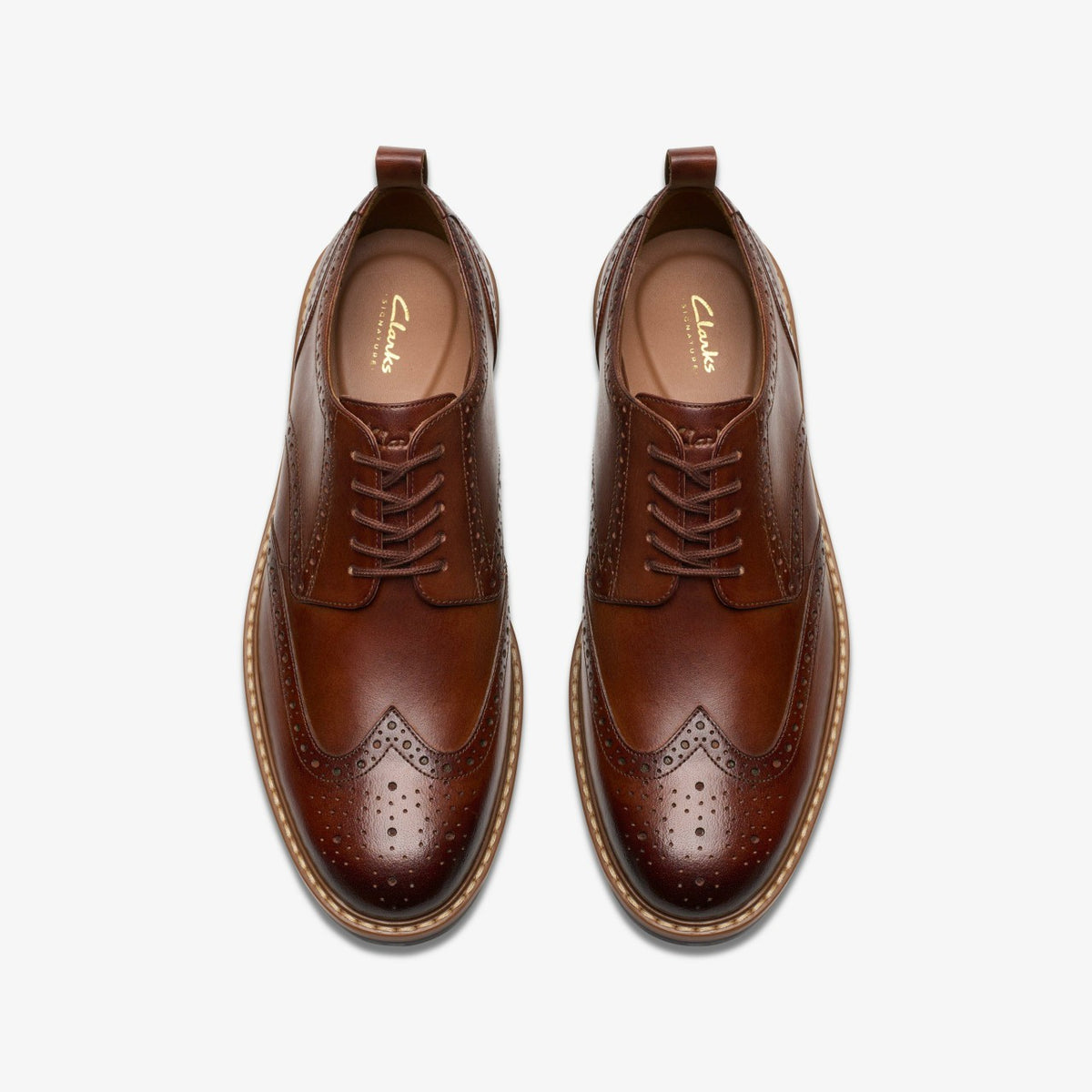 Aldwin Limit Brogue Mid Tan Leather - Clarks Men