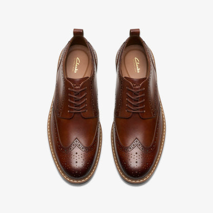 Aldwin Limit Brogue Mid Tan Leather - Clarks Men