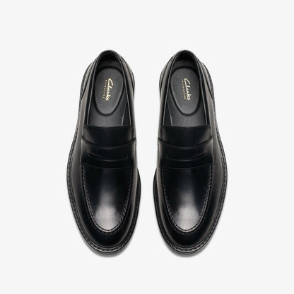 Aldwin Step Loafer Black Leather - Clarks Men
