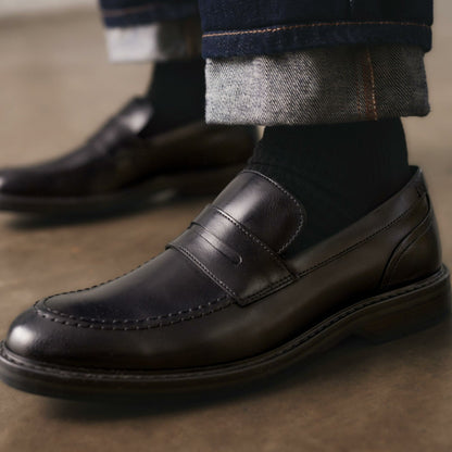 Aldwin Step Loafer Black Leather - Clarks Men