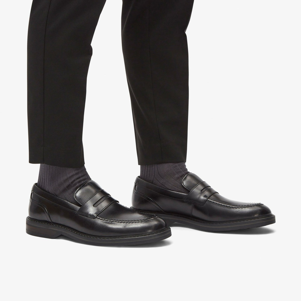 Aldwin Step Loafer Black Leather - Clarks Men