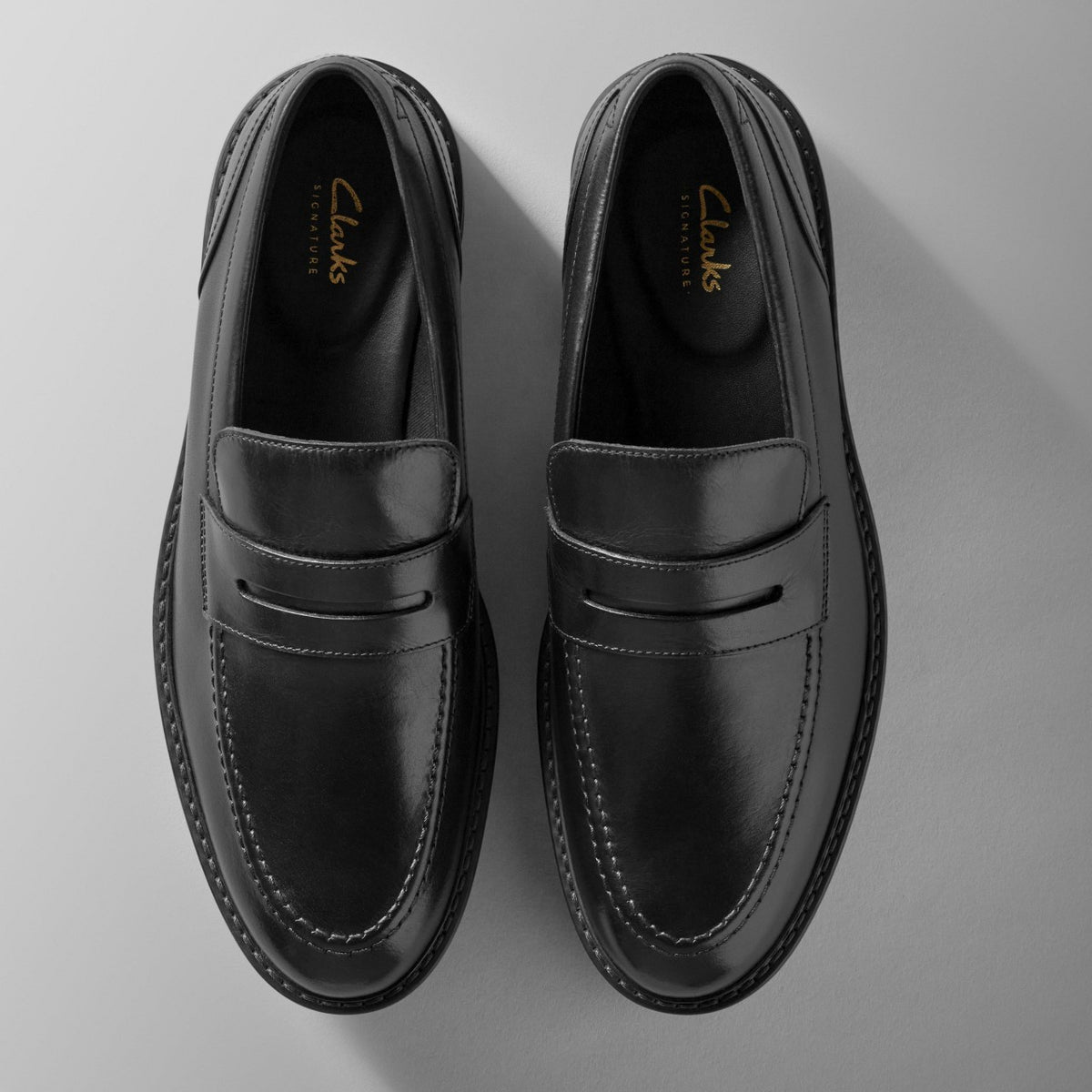 Aldwin Step Loafer Black Leather - Clarks Men