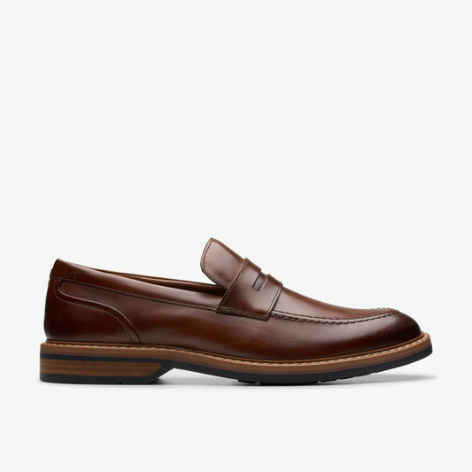 Aldwin Step Loafer Mid Tan Leather - Clarks Men