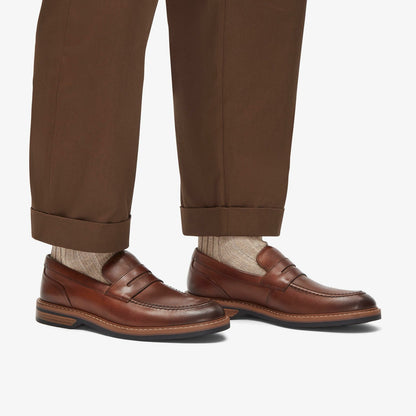 Aldwin Step Loafer Mid Tan Leather - Clarks Men