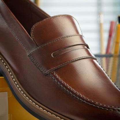 Aldwin Step Loafer Mid Tan Leather - Clarks Men