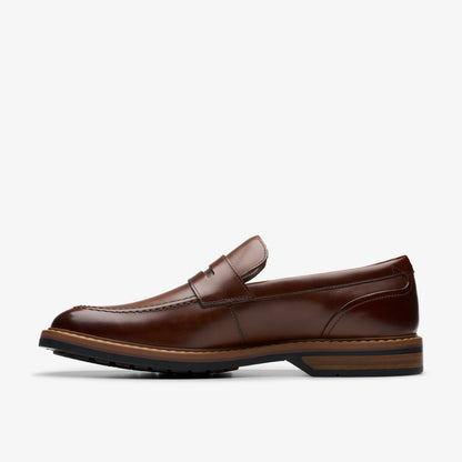 Aldwin Step Loafer Mid Tan Leather - Clarks Men