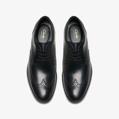 Brandon Limit Brogue Black Leather - Clarks Men