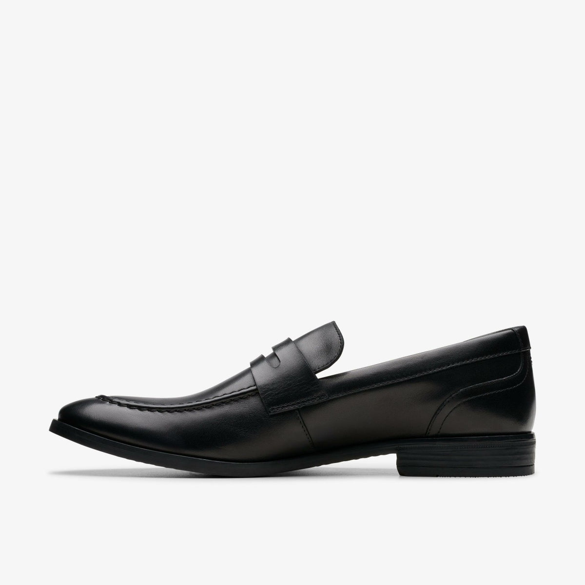 Brandon Step Loafer Black Leather - Clarks Men