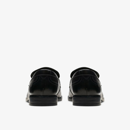 Brandon Step Loafer Black Leather - Clarks Men