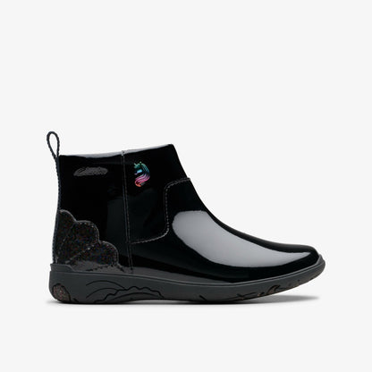 Relda Glow Kid Black - Clarks Kids