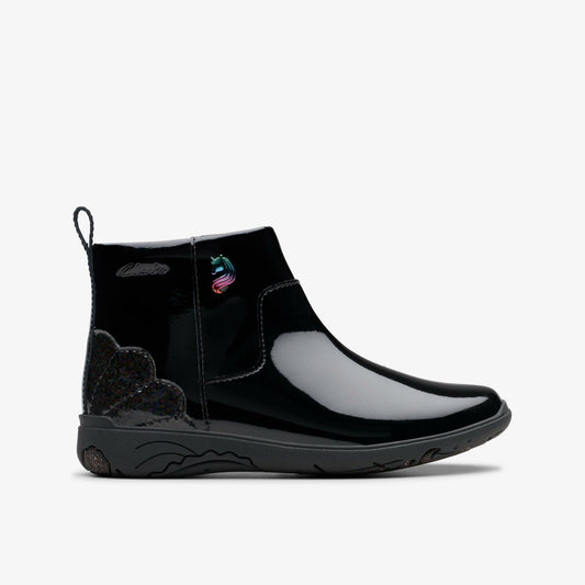 Relda Glow Kid Black - Clarks Kids