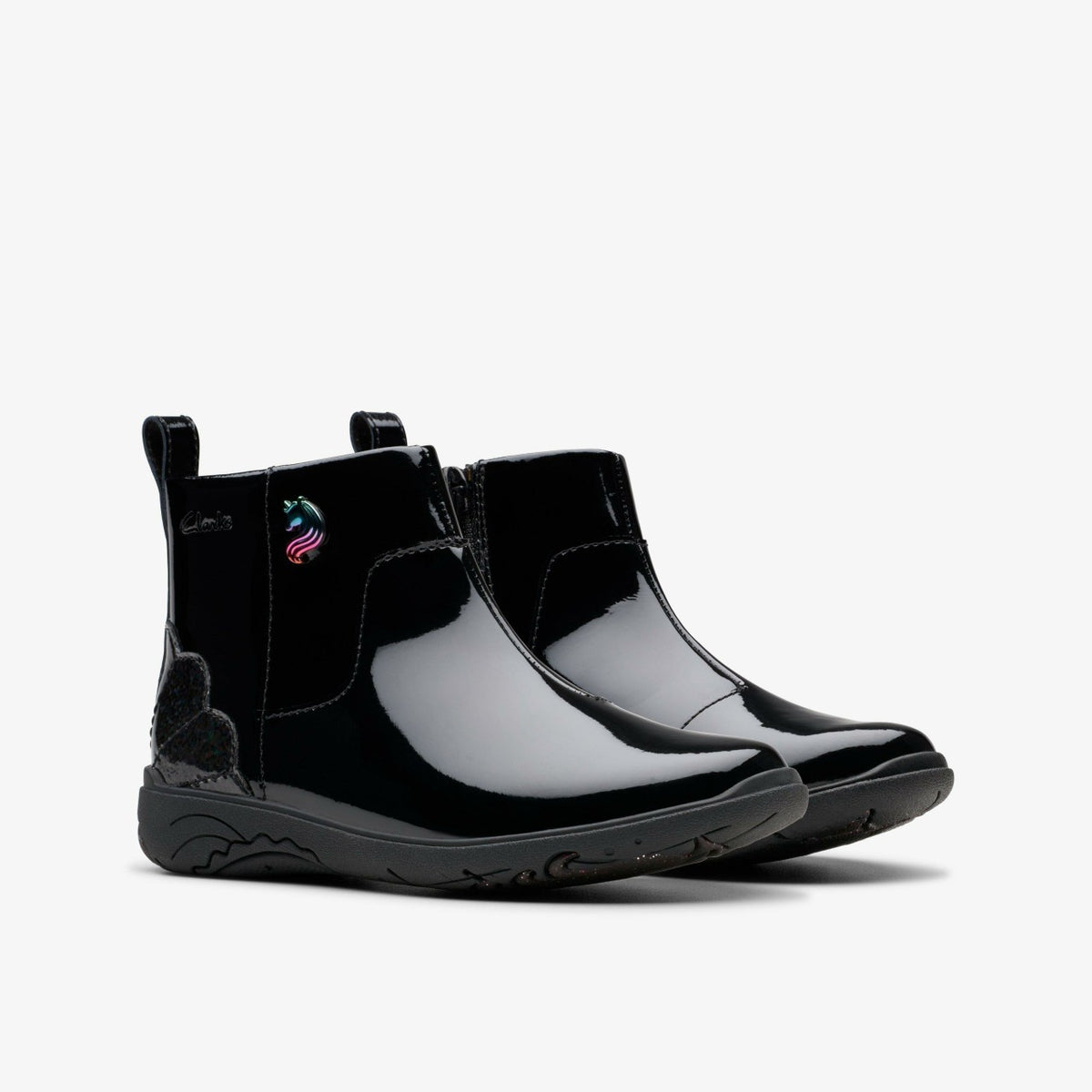 Relda Glow Kid Black - Clarks Kids