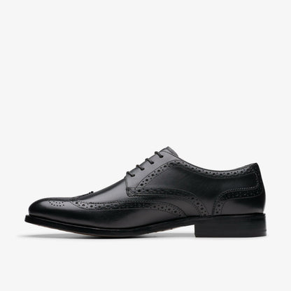 Craft James Tip Brogue Black Leather - Clarks Men