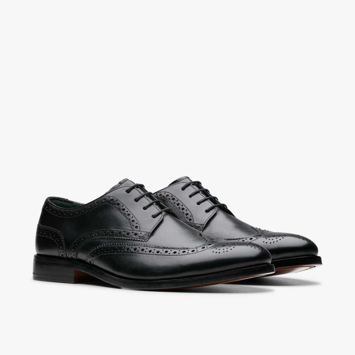 Craft James Tip Brogue Black Leather - Clarks Men