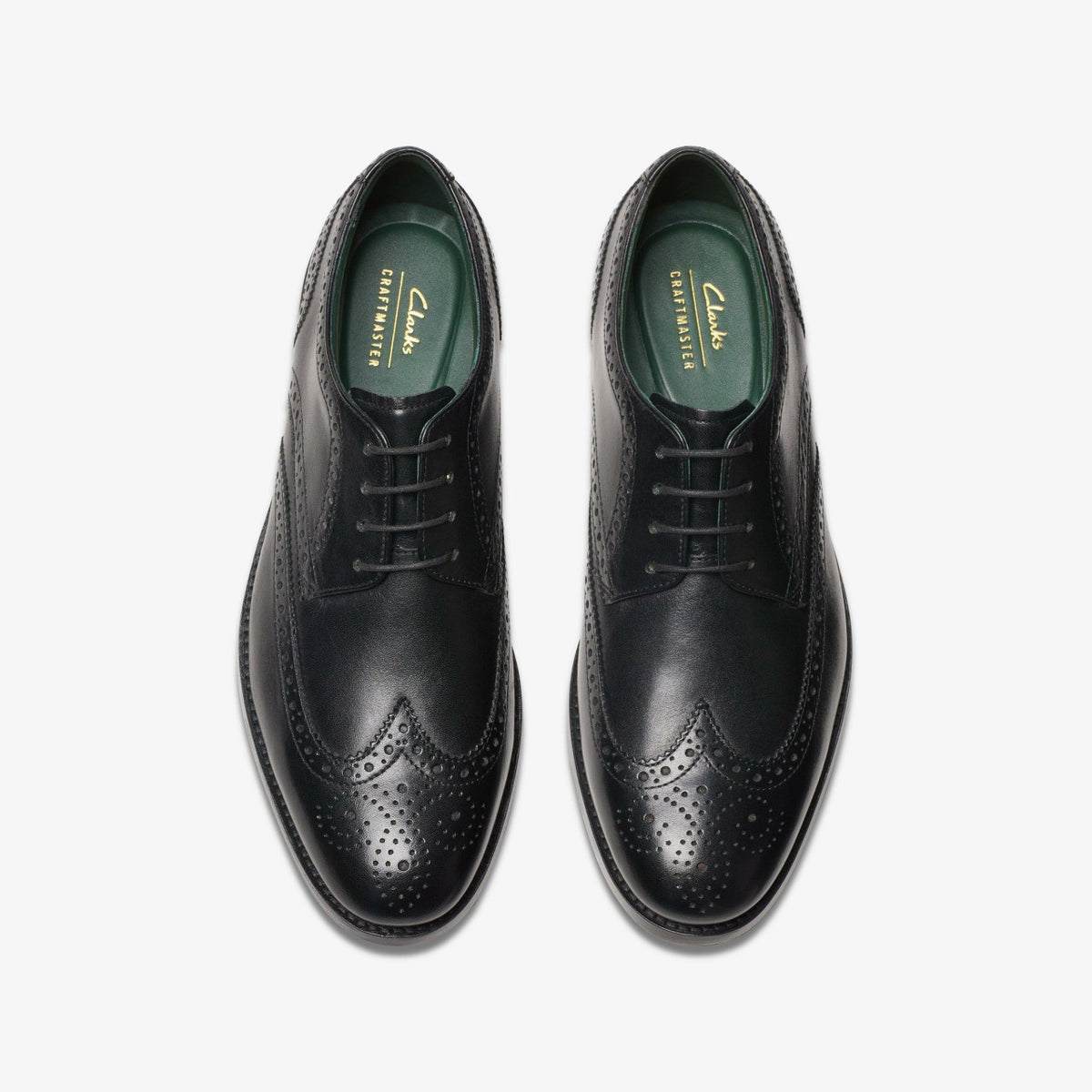 Craft James Tip Brogue Black Leather - Clarks Men