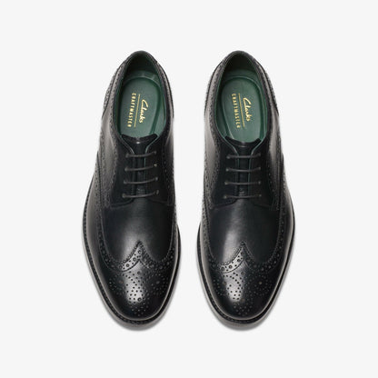 Craft James Tip Brogue Black Leather - Clarks Men