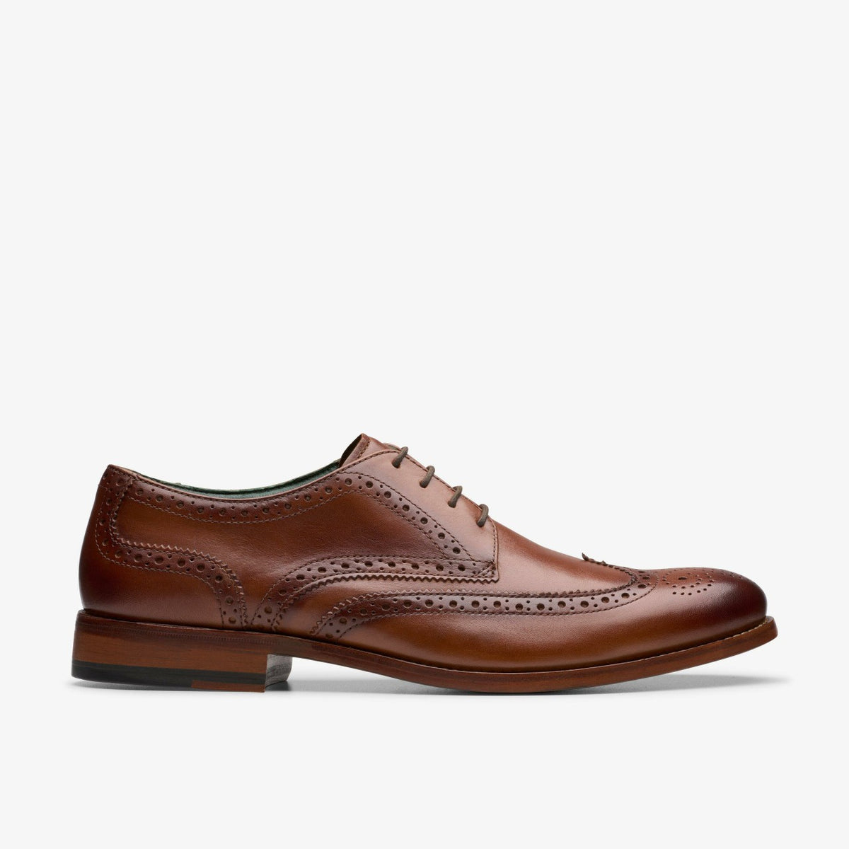 Craft James Tip Brogue Mid Tan Leather - Clarks Men