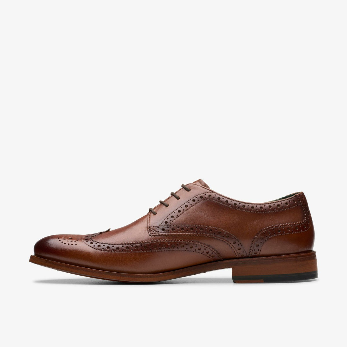Craft James Tip Brogue Mid Tan Leather - Clarks Men