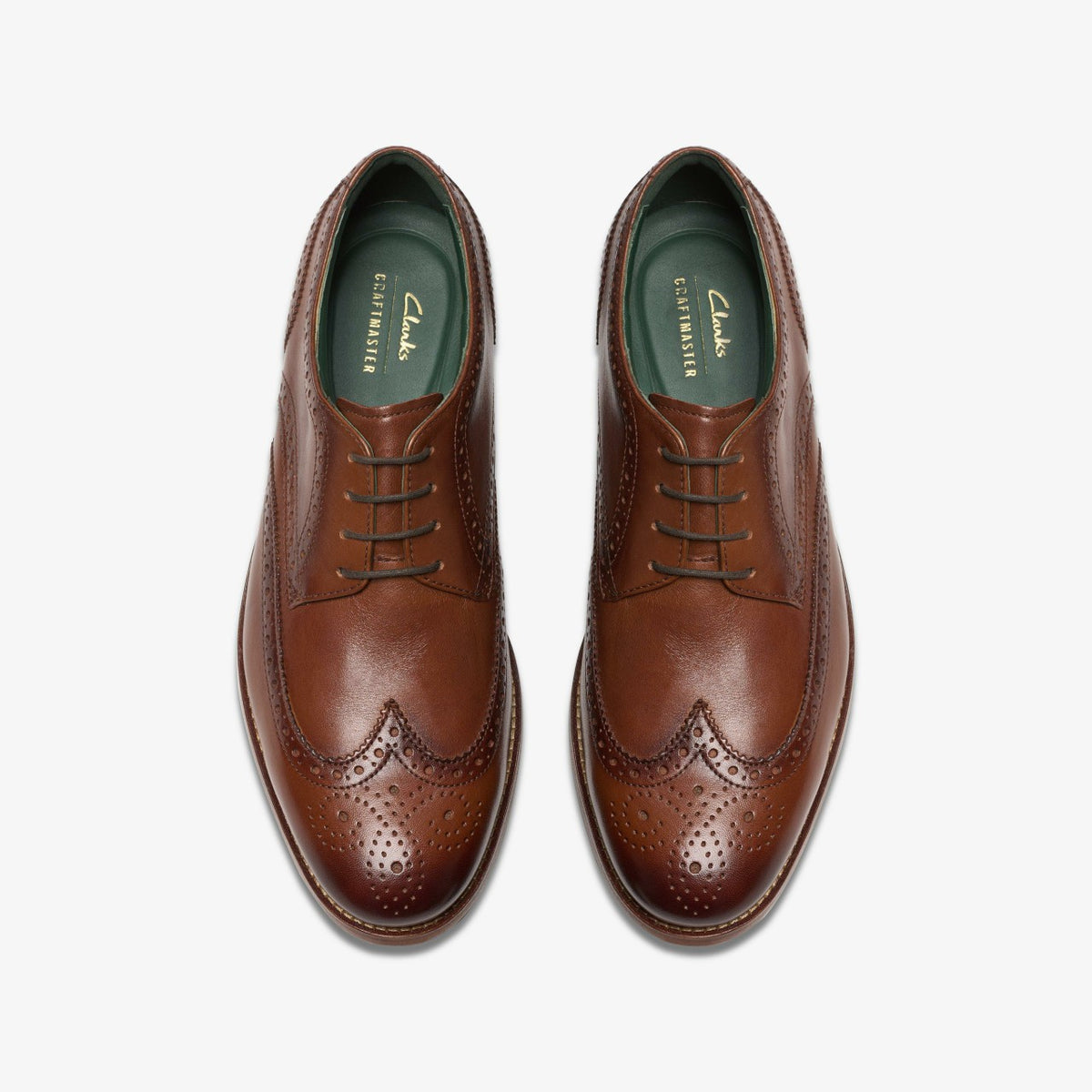 Craft James Tip Brogue Mid Tan Leather - Clarks Men