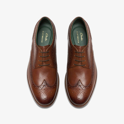 Craft James Tip Brogue Mid Tan Leather - Clarks Men