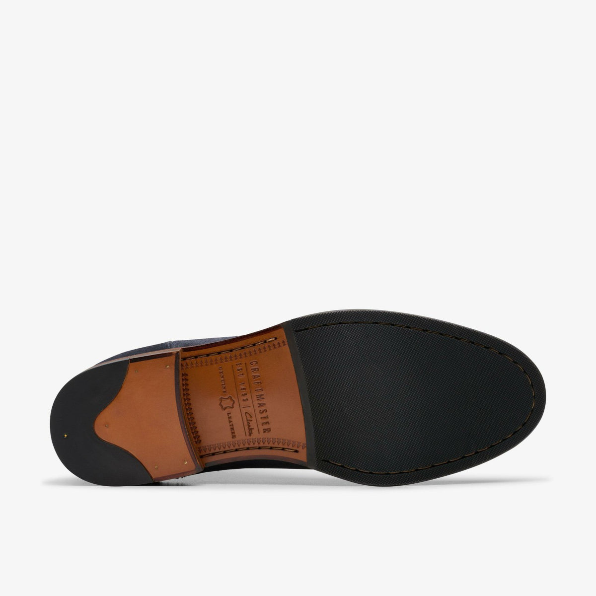 Craft James Top Chelsea Boot Navy Suede - Clarks Men