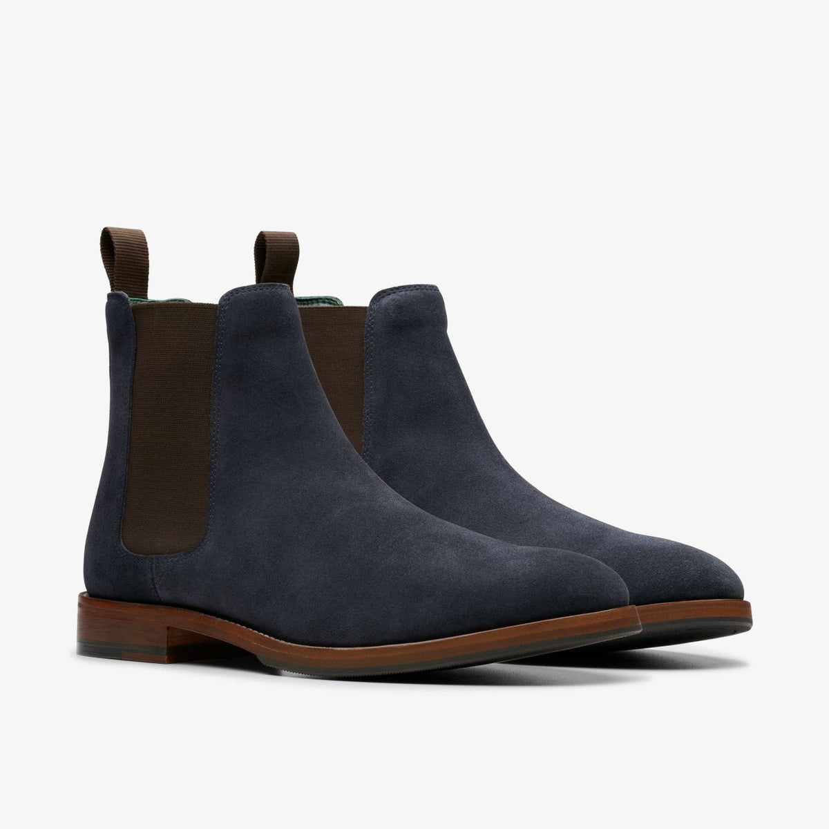 Craft James Top Chelsea Boot Navy Suede - Clarks Men