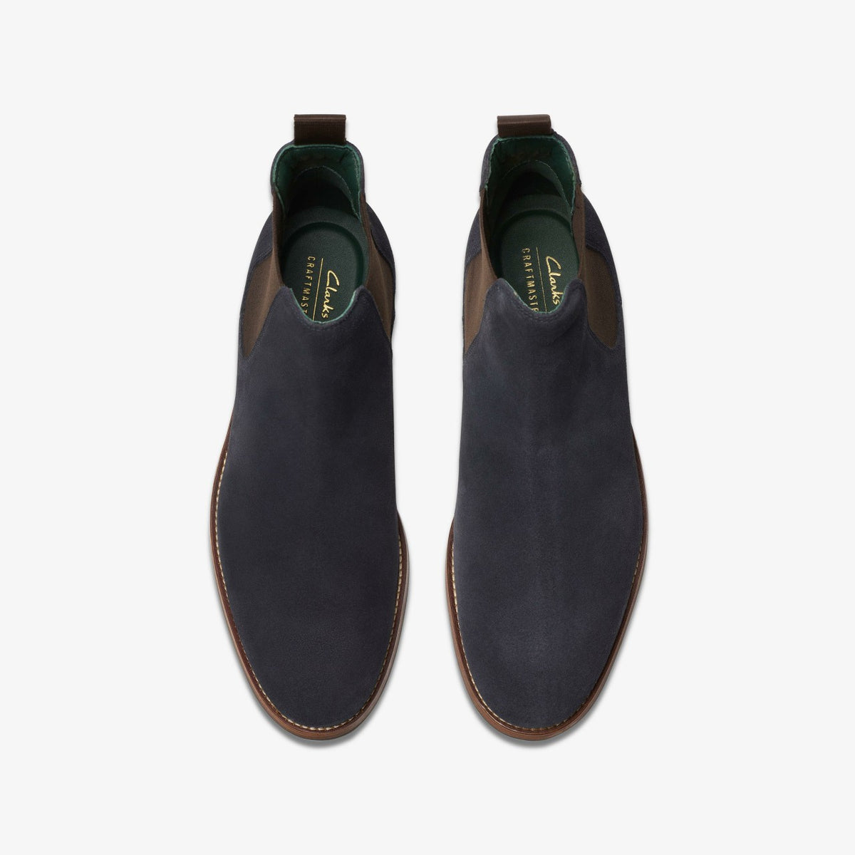 Craft James Top Chelsea Boot Navy Suede - Clarks Men