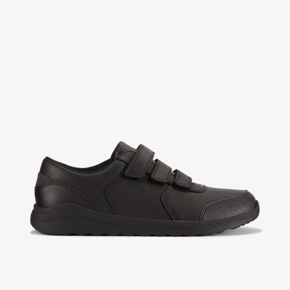 Daze Step 2 Youth Black Leather - Clarks Kids