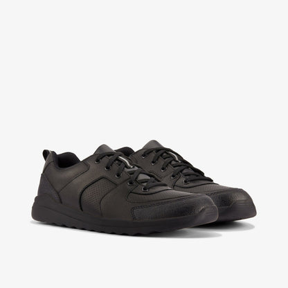 Daze Loop 2 Youth Black Leather - Clarks Kids