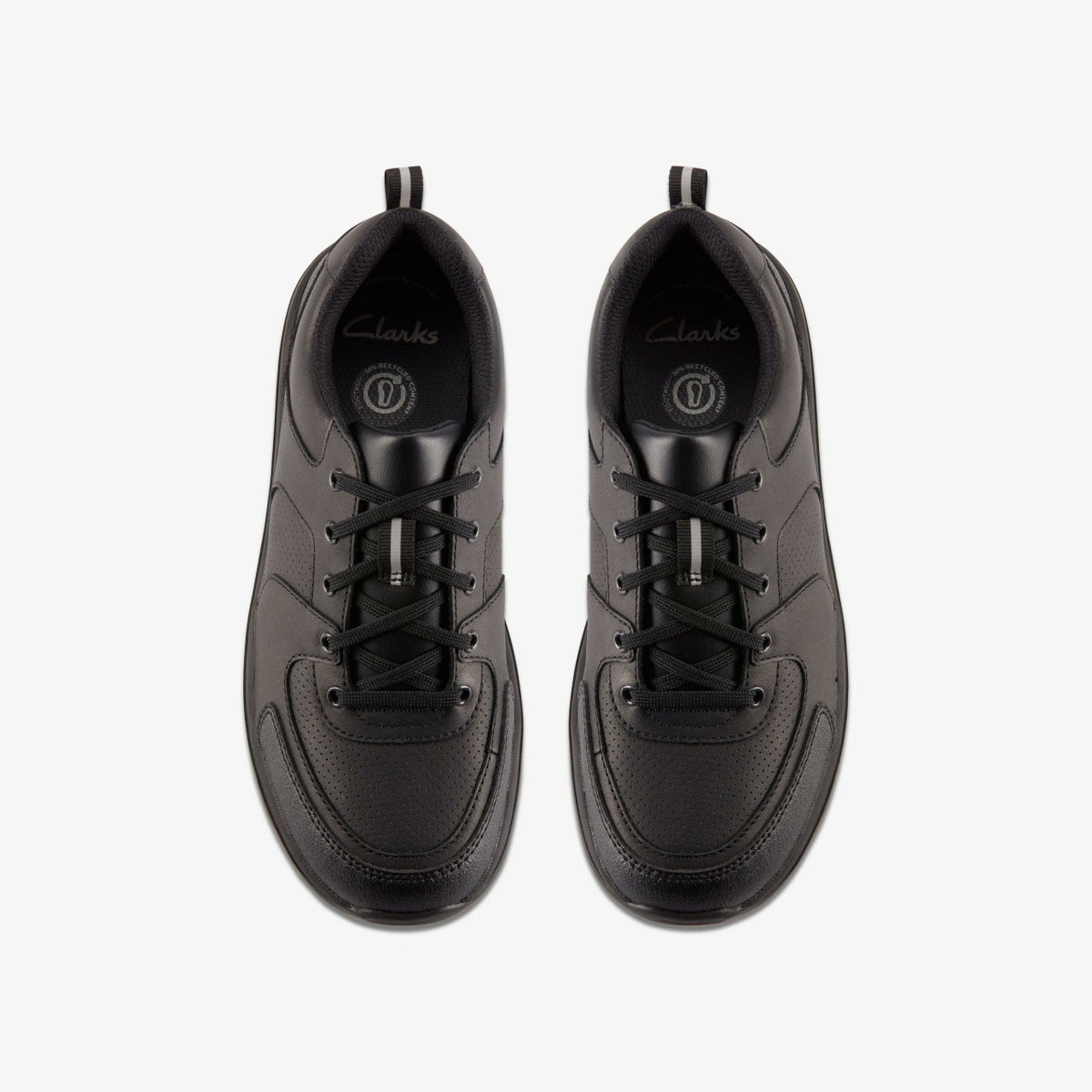 Daze Loop 2 Youth Black Leather - Clarks Kids