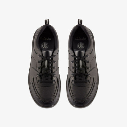 Daze Loop 2 Youth Black Leather - Clarks Kids