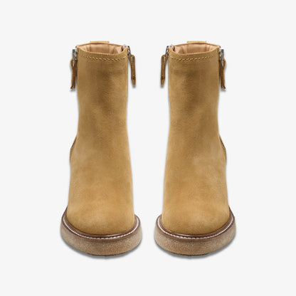 Cassiano Zip Ankle Boot Light Tan Suede - Clarks Women