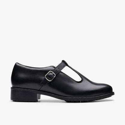 Havisham Bar Black Leather - Clarks Women