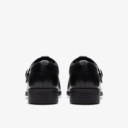 Havisham Bar Black Leather - Clarks Women